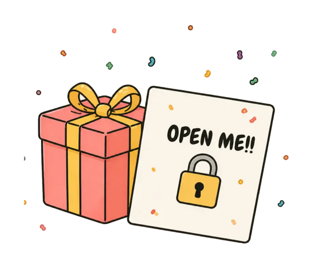 Gift with locked card